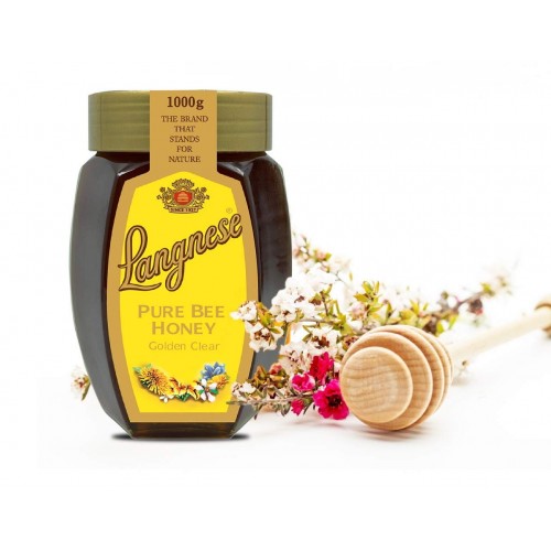 Langnese 100% Pure Golden Clear Honey 1 kg, Raw Bee Honey from Langnese Germany